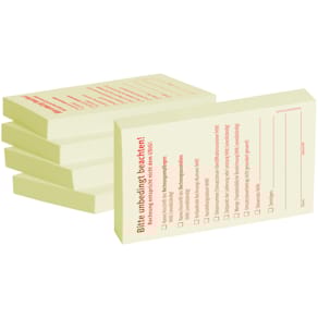 Haftnotiz BIZSTIX Business 1301010154, gelb, 55x75 mm, 5x100 Bl.