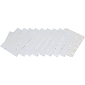 Pärmregister Plast A4+ A-Ö Vit, 225x240x297mm, 10st