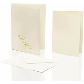 Kartenmappe Rössler Edel Satin, A6 HD/C6, ivory