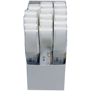 Taftband Goldina Basic, 15 mm x 3 m, weiß