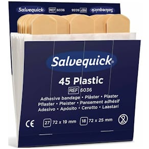 Pflaster-Strips Salvequick, wasserabweisend, 27×72x19mm & 18×72x