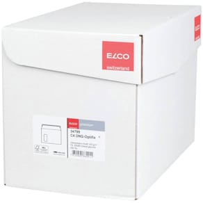 Briefumschlag Elco Premium, mit Fenster, C4, HK, 120 g, weiß