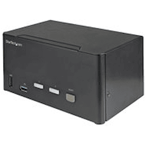 StarTech.com 2-ports DisplayPort KVM-switch för tre skärmar - 4K
