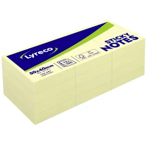 Notes LYRECO standard 40x50mm gul 12/fp