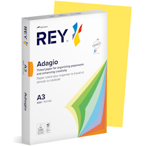 Färgat kopieringspapper Rey Adagio A3 80g 500/fp Citrus