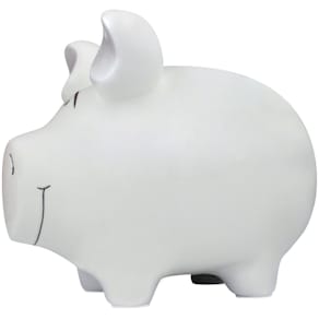 Spardose KCG Schwein, mittel, weiß