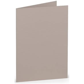 Briefkarte RÖSSLER Paperado, taupe gerippt, A7hd, 220 g/m²