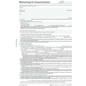 Mietvertrag RNK Gewerberaum, DIN A4, 3 Blatt, 80 g/qm, Natur