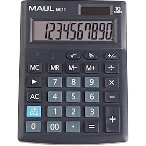 Bureaurekenmachine MAUL MC 10, zwart