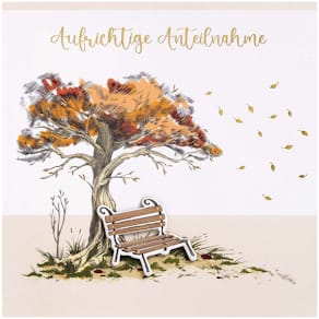 Trauerkarte BSB, mit Applikation