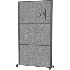 Scheidingswand MAUL connecto, 3 x donkergrijs, frame antraciet, 1