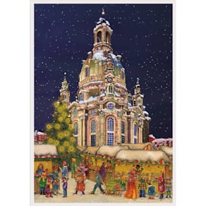 Adventskalender Frauenkirche Dresden, Papier, ca. A3