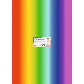 Fotokarton Folia Regenbogen, 49x68 cm, 300 g/m², bunt, 10 Blatt