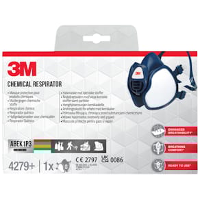 Halbmaske 3M 4279+, mit FFABEK1P3 D-Filtern, blau
