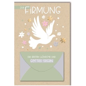 Glückwunschkarte Noname Firmung, mit Briefumschlag, 11,5 x 17 cm,