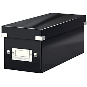 Förvaringslåda CD Click & Store Svart, 143x136x352mm
