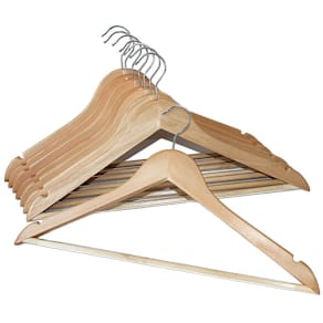 Kleiderbügel Bürstenmann, 8 Stück, braun