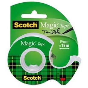 Dokumenttejp SCOTCH 19mmx15m m.hållare