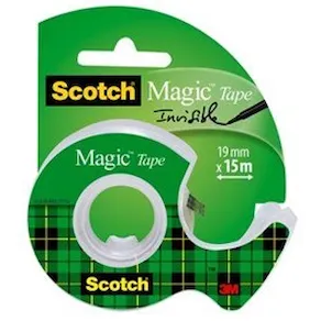 Dokumenttejp SCOTCH 19mmx15m m.hållare