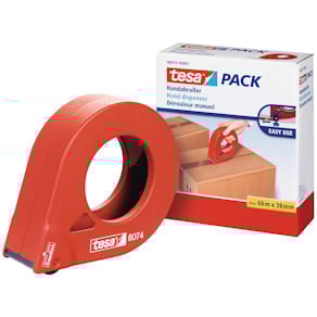 Tapedispenser tesa håndholdt rød, 0,56 kg, pk 1