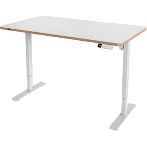 Zit/sta bureau Leitz Ergo, blad 140 x 80 cm, elektrisch, op voet