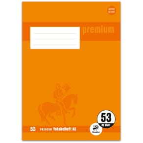 Vokabelheft Staufen Premium Academy, A5, 32 Blatt, orange