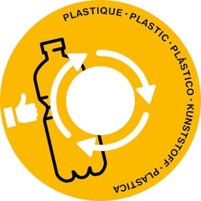 Papierkorb-Deckel CEP, Kunststoff, rund, gelb