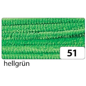 Chenilledraht Folia, 8 mm, 50 cm, 10 St., hellgrün