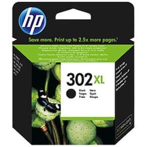 HP 302 XL black ink cartridge, blistered