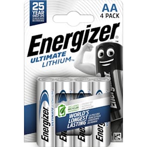 Batterie AA Energizer Lithium, 4 Stück, 1,5 V Mignon