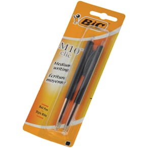 Balpen Bic M10 Clic, op blister, medium punt, zwart