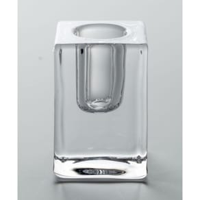 Kerzenhalter Glas, klar, für Stab- und Spitzkerzen, 185g