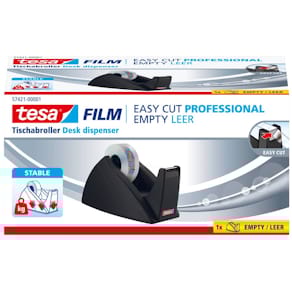 Tischabroller tesa Easy Cut, 19 mm x 33 m, schwarz