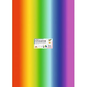 Fotokarton Folia Regenbogen, 49x68 cm, 300 g/m², bunt, 10 Blatt