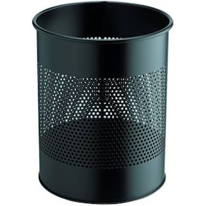 Papierkorb Durable, 15 l, schwarz, rund