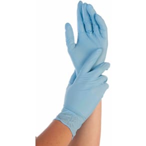 Engangshandsker nitril, blå, str. M, 100 stk