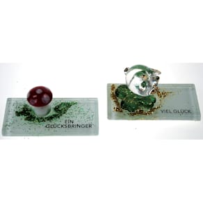 Dekofigur Noname Glücksbringer auf Glastafel, sortiert