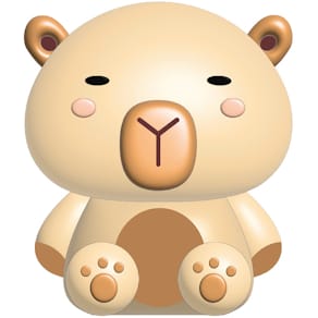 Nachtlicht ITOTAL Capybara, braun, 10 x 13,2 x 16 cm