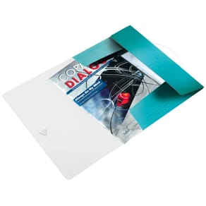 Gummizugmappe Leitz WOW, A4, eisblau metallic