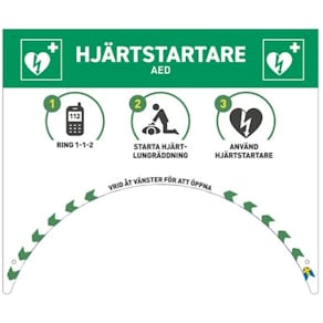 Skylt till ROTAID-skåp