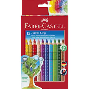 Färgpenna Faber-Castell Jumbo Grip, 12 färger