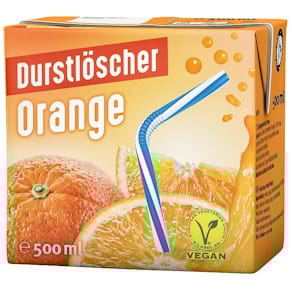 Erfrischungsgetränk Durstlöscher Orange, 12 x 0,5L