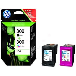Tintenpatronen-Set HP 300, schwarz + dreifarbig