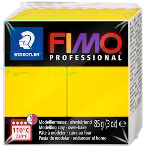 Modelleringslera Fimo prof 85g gul