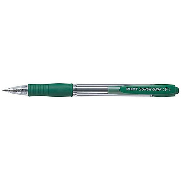 Kulepenn PILOT Supergrip F grønn 12st