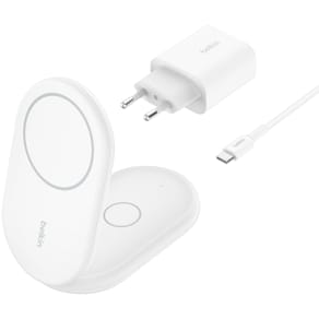 BOOSTCHARGE Qi2 15W Magnetic 2in1 Stand, White