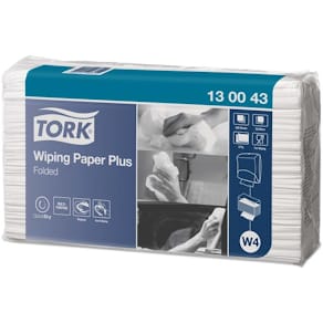 Industriaftørringsark Tork W4 Plus 2-lag, hvid 324x385 mm, 1000  