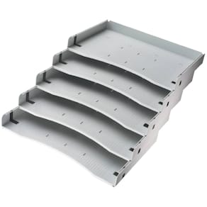 Schubladeneinsatz HAMMERBACHER Schrägablage, 5er-Set, grau