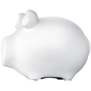 Spardose KCG Schwein, weiß