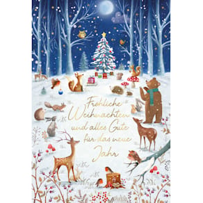 Weihnachtskarte Noname, Doppeltext, bunt, mit Briefumschlag